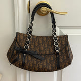 Brown Dior Romantique Trotter Hand Bag