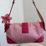 Rare Coach Soho Pink Double Pocket Shoulder Bag