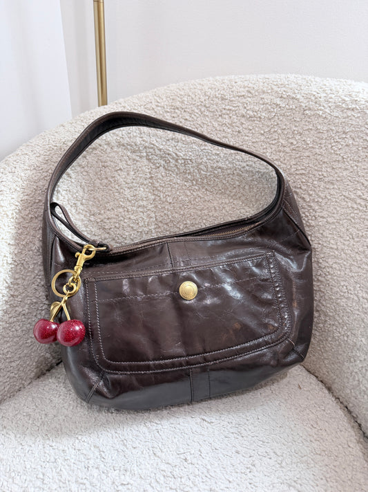 Coach Brown Patent Ergo Bag