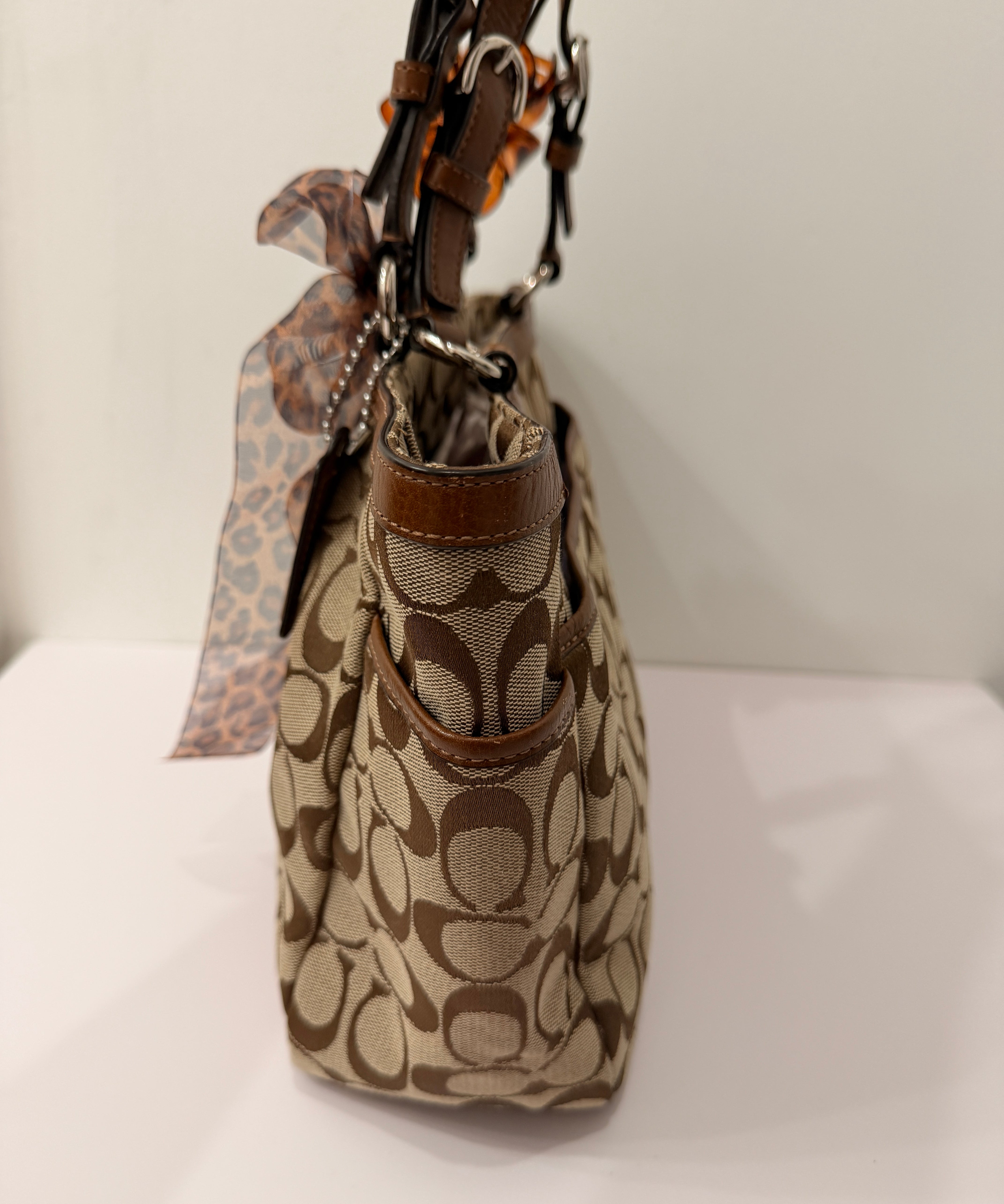 Coach Brown Signature Gallery Tote Bag