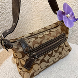 Brown Coach Signature Demi Shoulder Bag