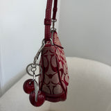 Coach Red Signature Demi Hamptons Bag