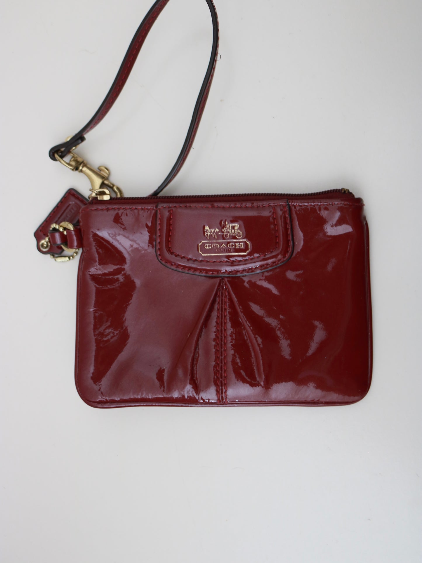 Coach Burgundy Patent Leather Wallet