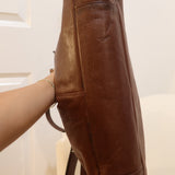 Coach Brown Leather Ashley Carry-All Bag