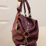 Plum Leather Coach Sabrina Madison Bag