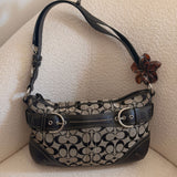 Coach Grey Monogram Shoulder Bag