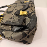 Coach Poppy Signature Pushlock Satchel Bag