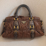 Brown Prada Nappa Shoulder Bag