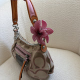 Rare Coach Pink Signature Poppy Shoulder Bag