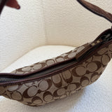 Rare Coach Signature Brown Studded Mini Hobo Bag