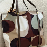 Coach Multicolor Scarf Print Tote Bag