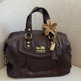 Brown Coach Leather Sabrina Madison Bag