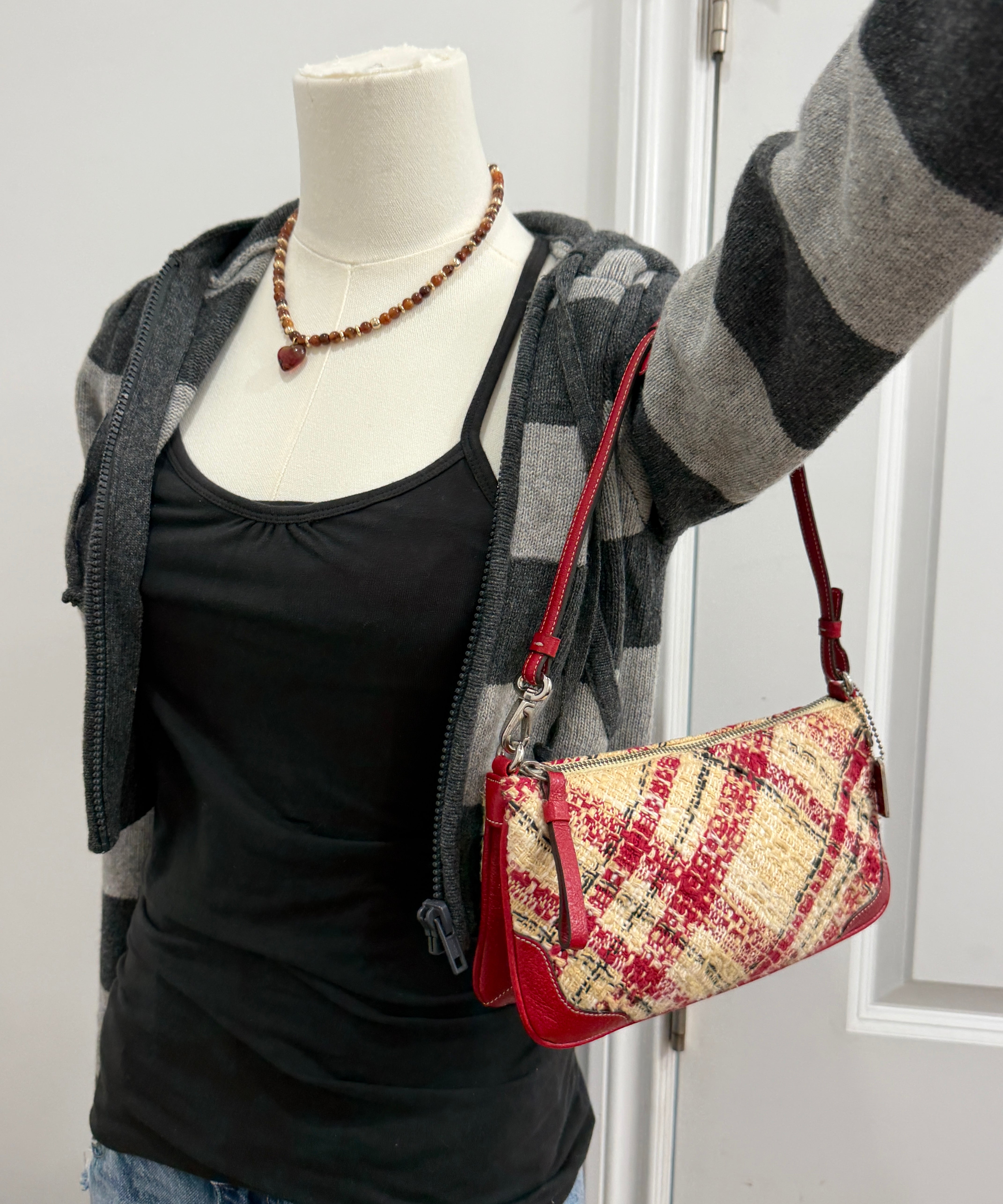 Coach Plaid Signature Shoulder Bag