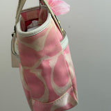 Pink Coach Signature Bucket Hand Bag