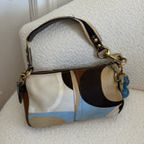 Coach Multicolor Scarf Print Shoulder Bag