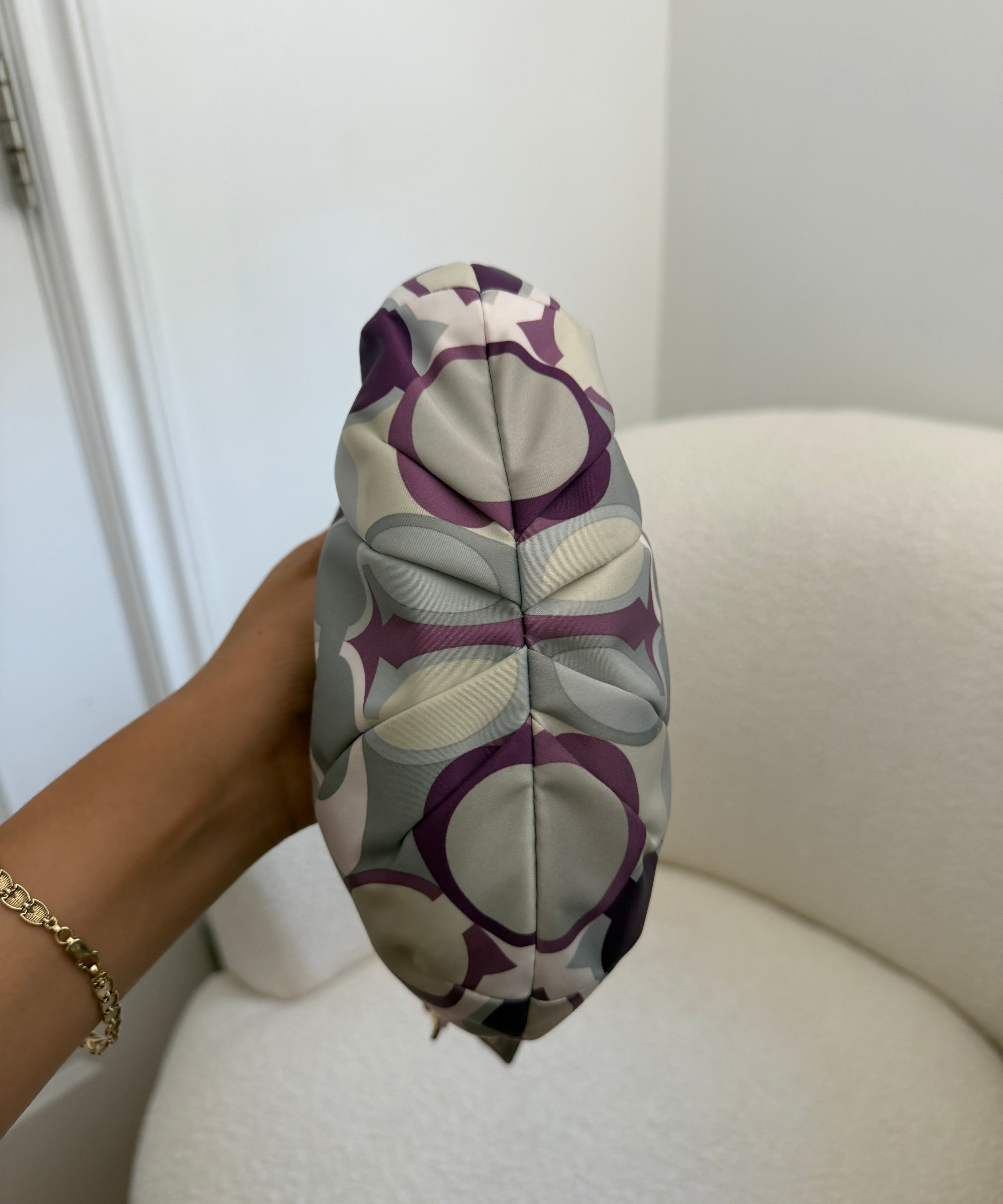Purple Optic Coach Signature Mini Bag