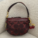 Burgundy Coach Mini Zoe Bag