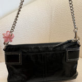 Coach Patent Black East West Shoulder Bag