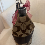 Coach Brown Stripe Signature Shoulder Bag