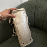 Coach Silver Shimmer Mini Boston Satchel Bag