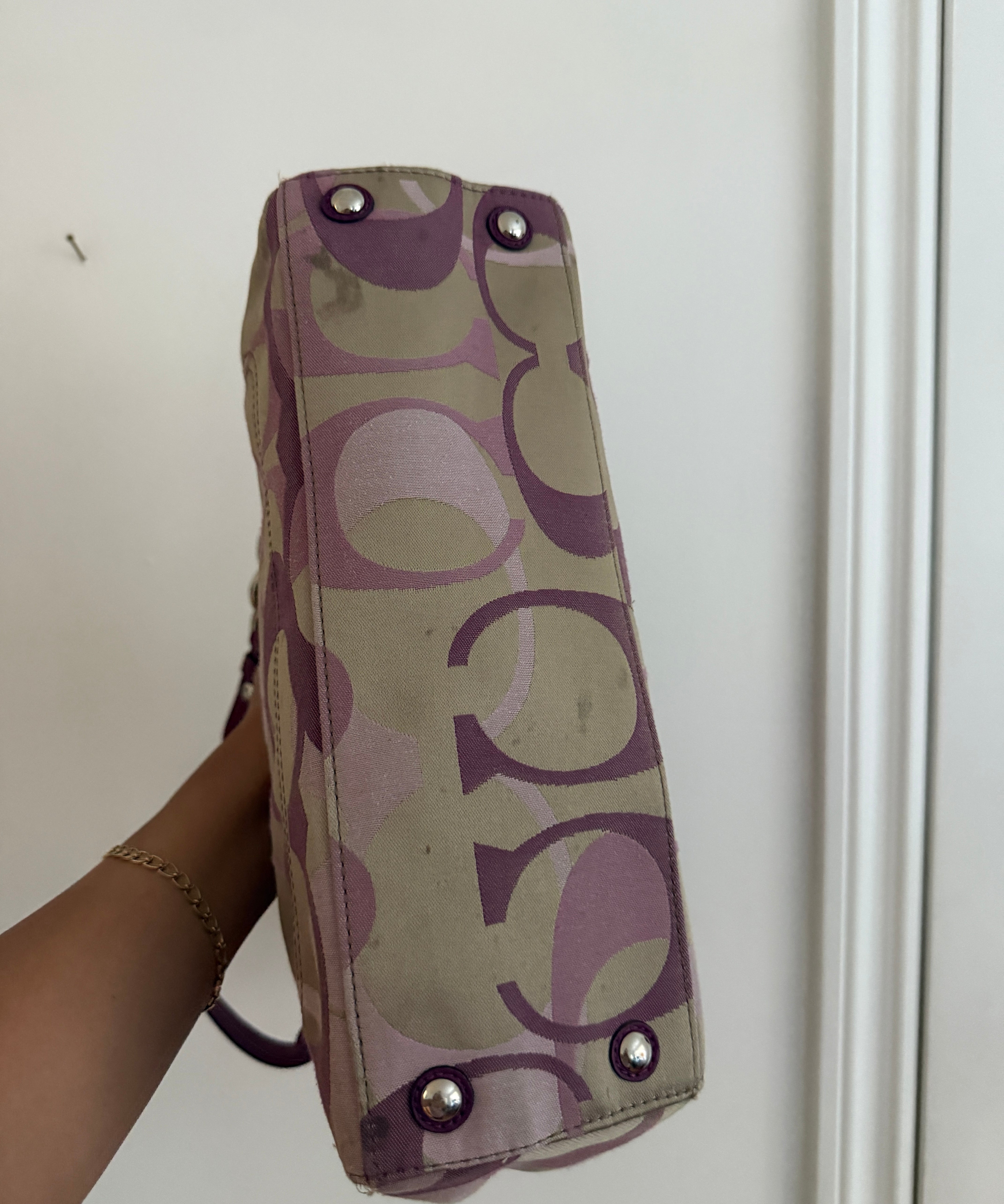 Coach Mauve Optic Tote Bag Set