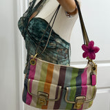 Rare Coach Poppy Legacy Plaid Bag Set