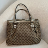 Brown GG Gucci Canvas Tote Bag