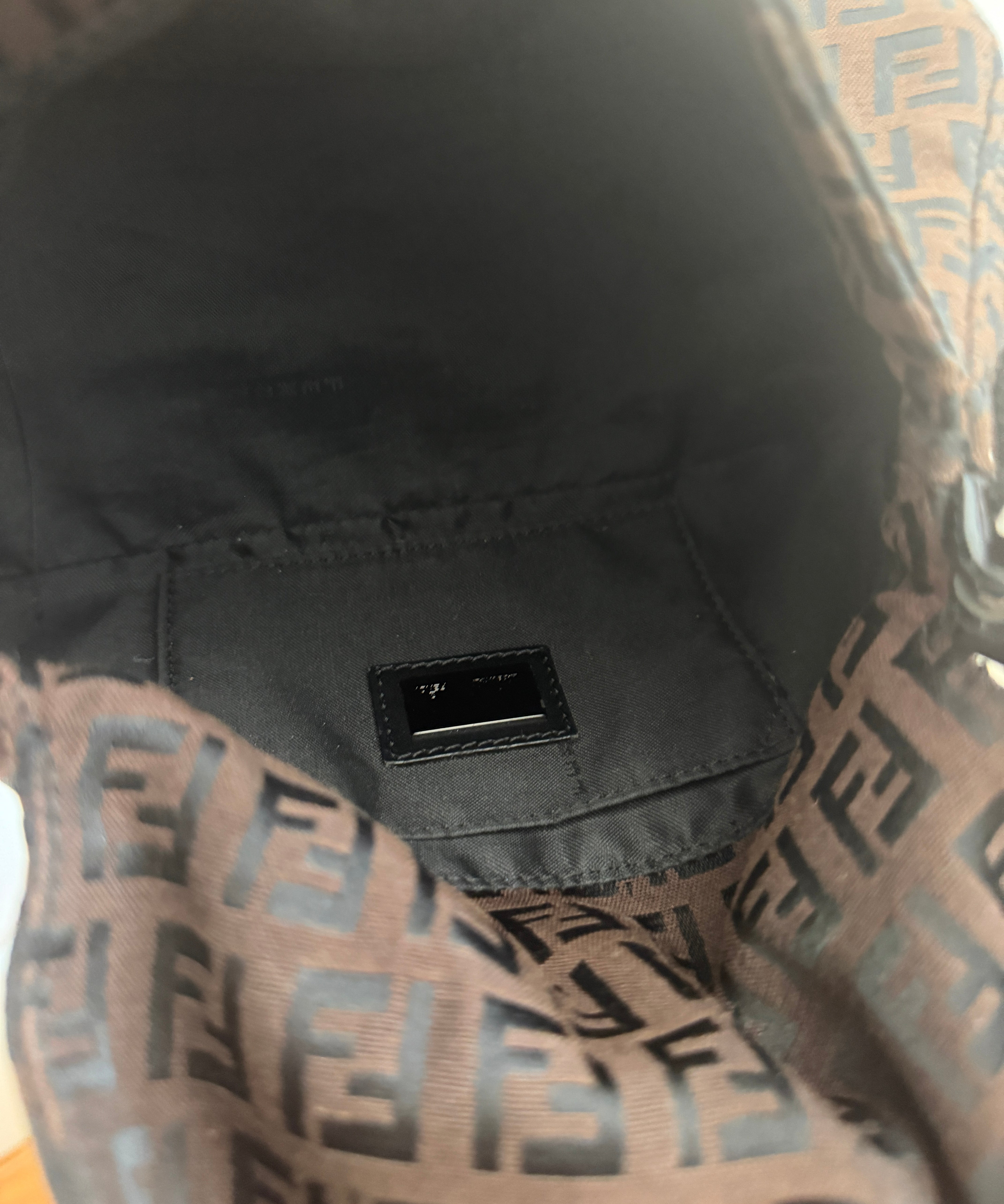 Fendi FF Brown Mini Mamma Baguette Shoulder Bag