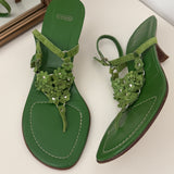 Coach Green Floral Kitten Heels (7.5)