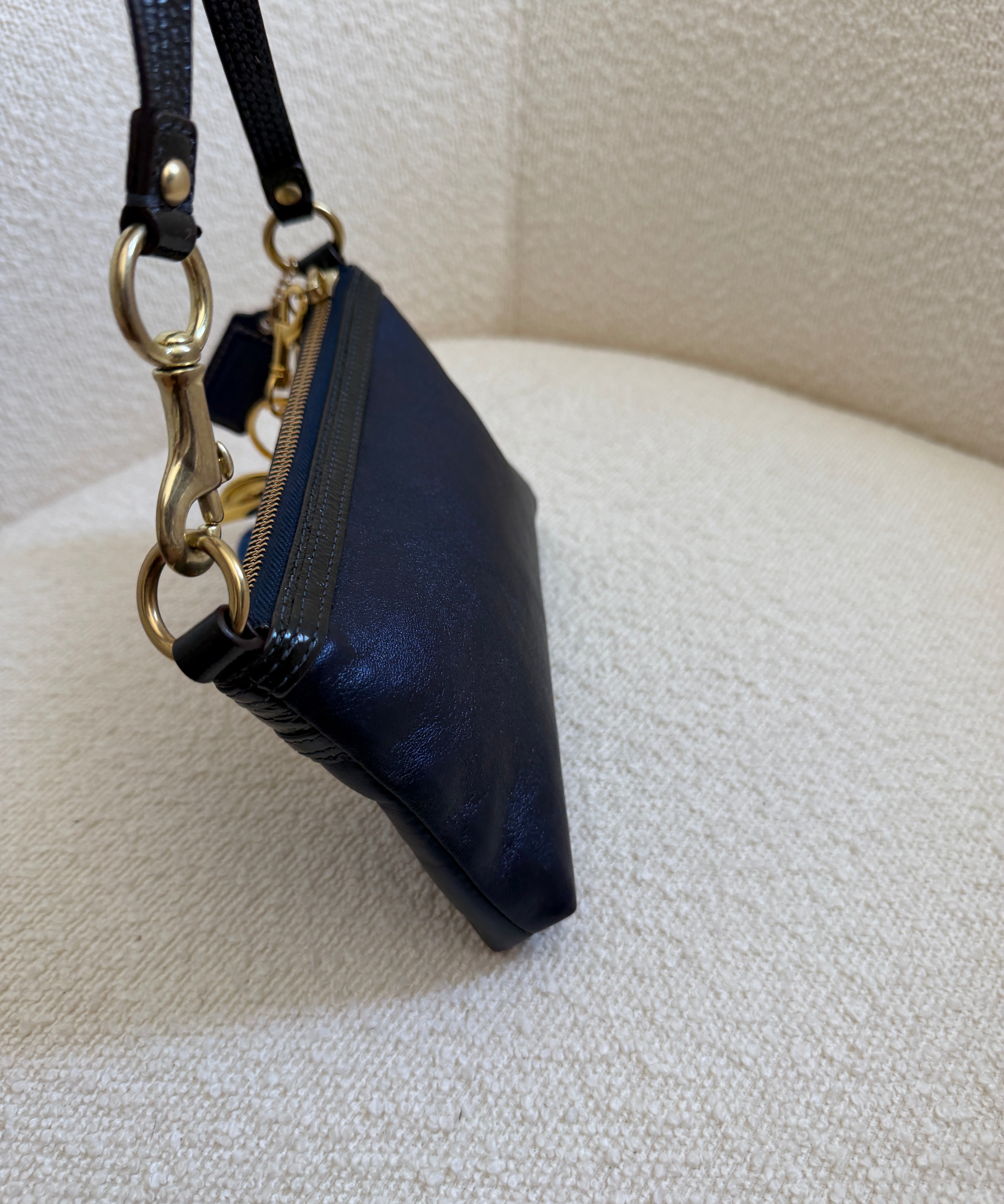 Coach Navy Poppy Mini Shoulder Bag