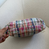 Coach Plaid Madras Poppy Medium Shoulder Bag