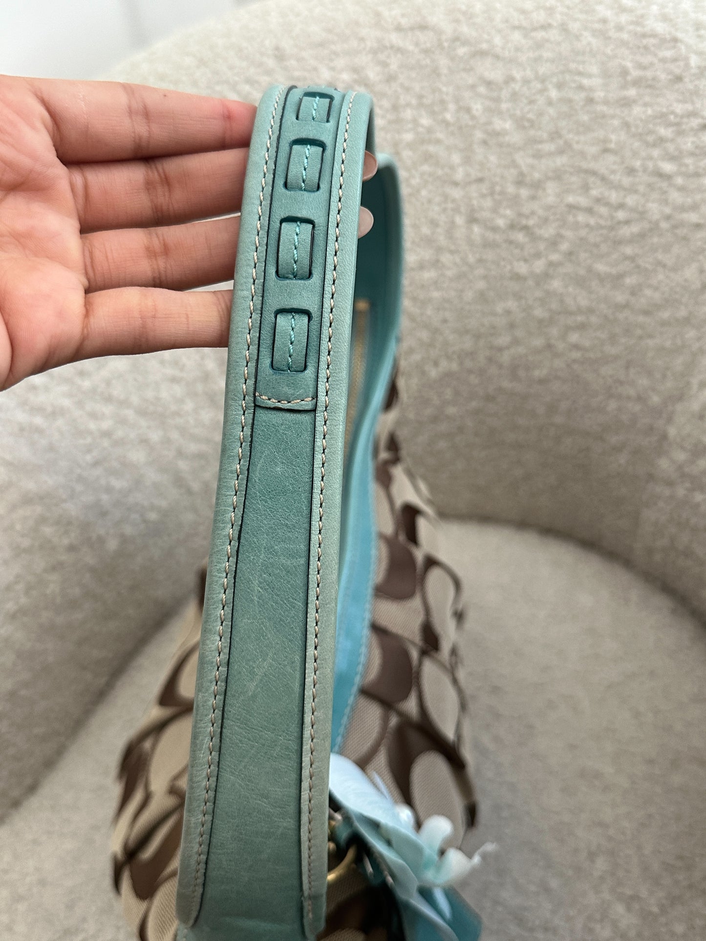 Coach Teal Monogram Ergo Bag
