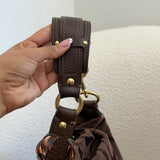 Rare Coach Brown Canvas Large Carly Bag