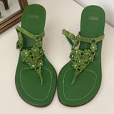 Coach Green Floral Kitten Heels (7.5)