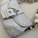 Coach White Canvas Mini Soho Bag