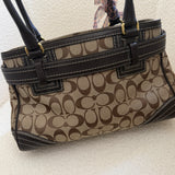Coach Brown Signature Hamptons Carry-All Bag