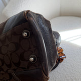 Coach Brown Signature Hamptons Carry-All Bag