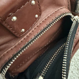 Brown Chloe Betty Leather Shoulder bag
