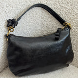 Coach Black Patent Leather Poppy Shoulder Bag