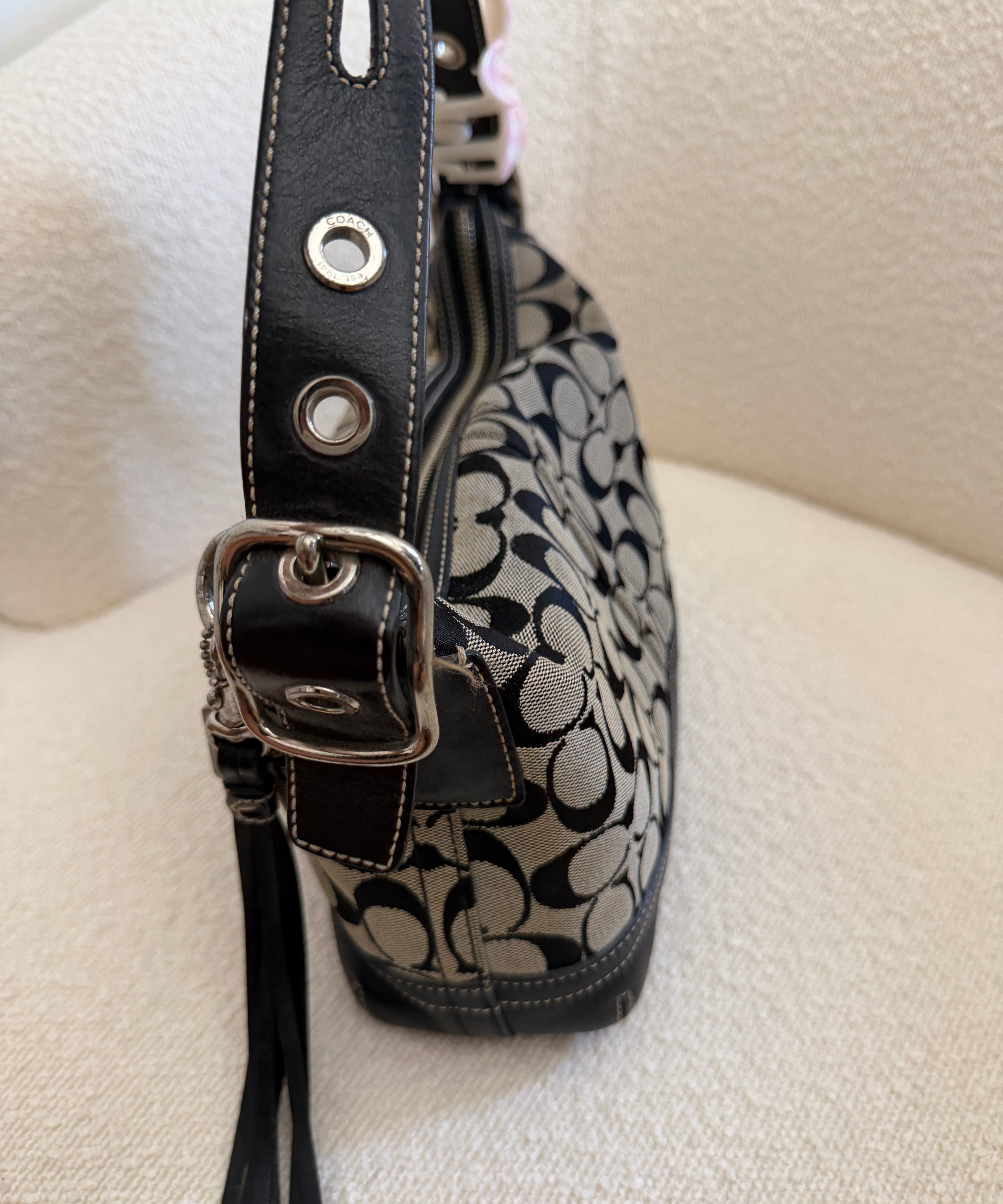 Coach Grey Signature Legacy Duffle Bag