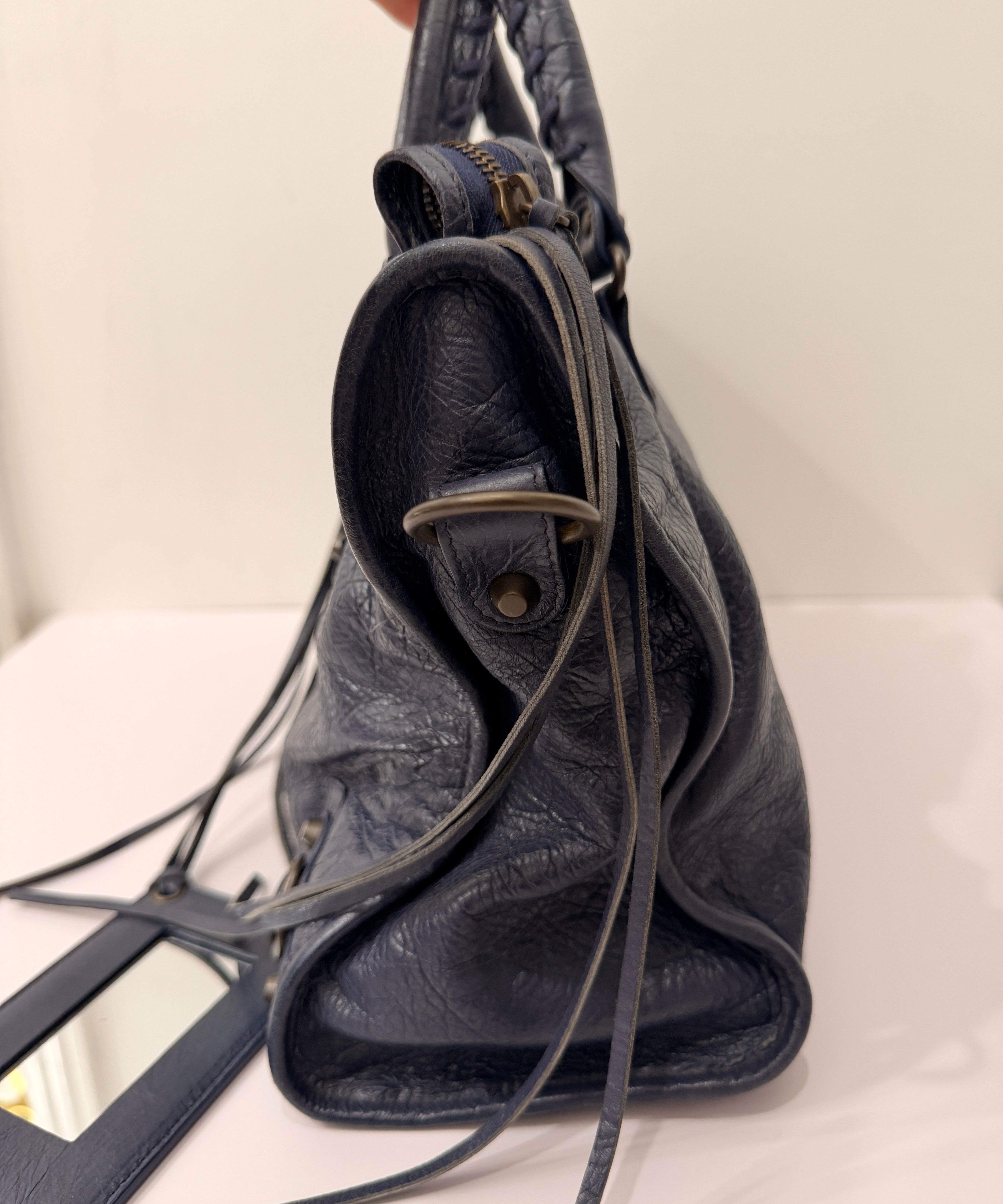 Balenciaga Navy Classic City Bag