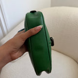Rare Coach Green Leather Demi Hamptons Buckle Bag