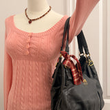 Coach Black Leather Maggie Bag