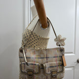 Rare Coach Poppy Multicolored Plaid Madras Bag