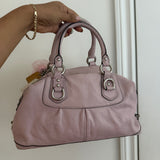 Lilac Coach Leather Sabrina Madison Bag