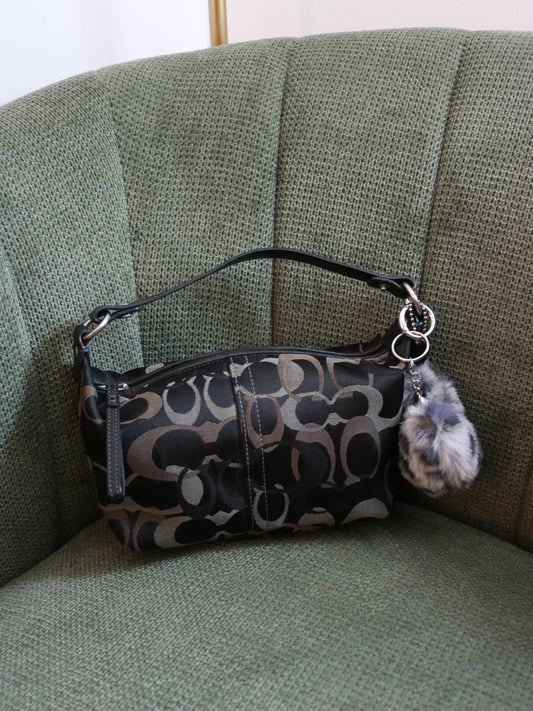 Coach Black Optic Top Handle Pochette