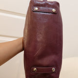 Plum Leather Coach Sabrina Madison Bag