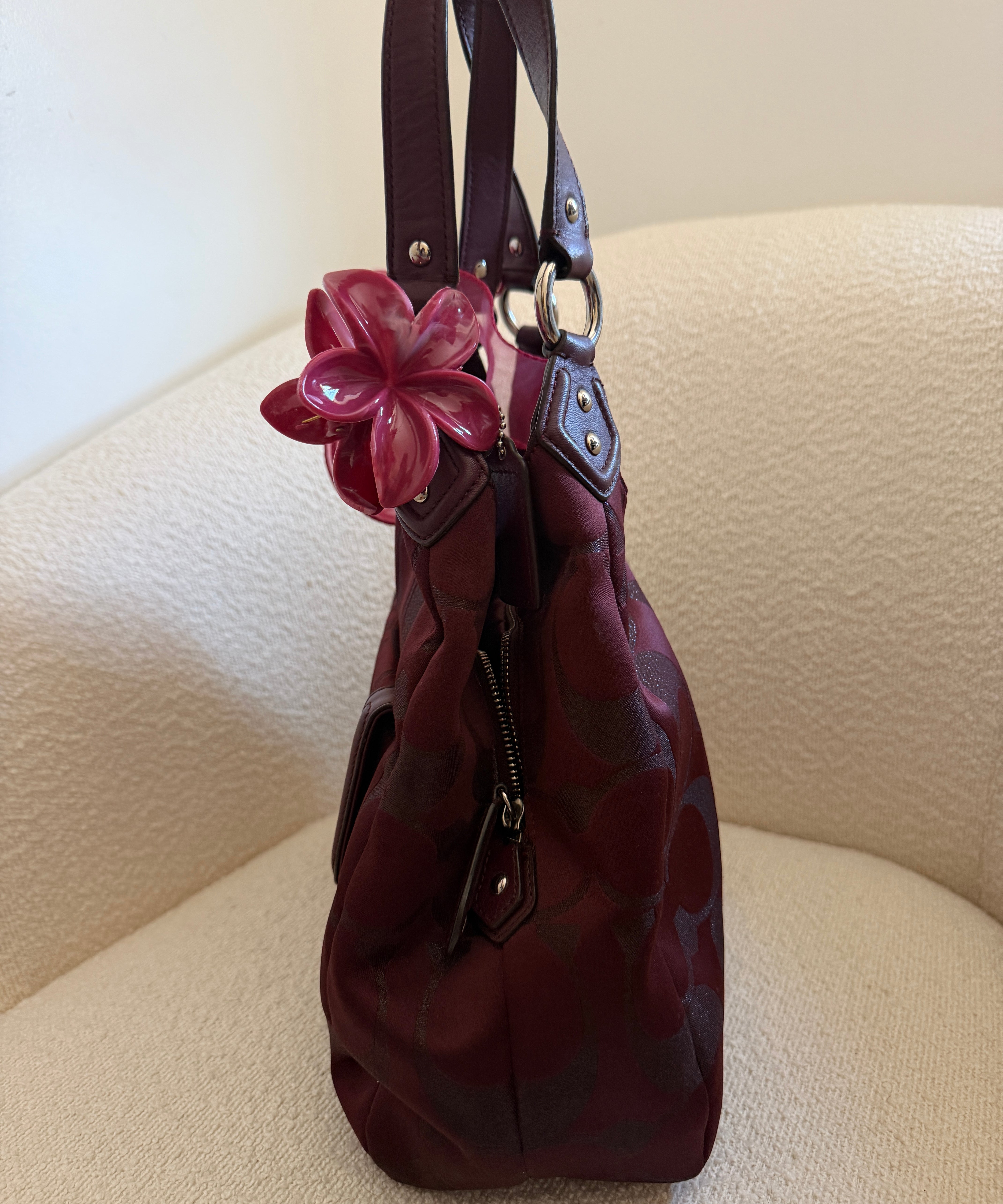 Rare Coach Burgundy Campbell Hobo Bag