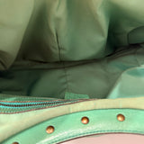 Teal Gucci Leather Bamboo Handle Studded Hobo