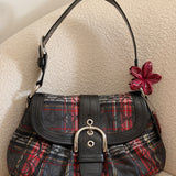 Rare Coach Plaid Soho Sufflette Shoulder Bag